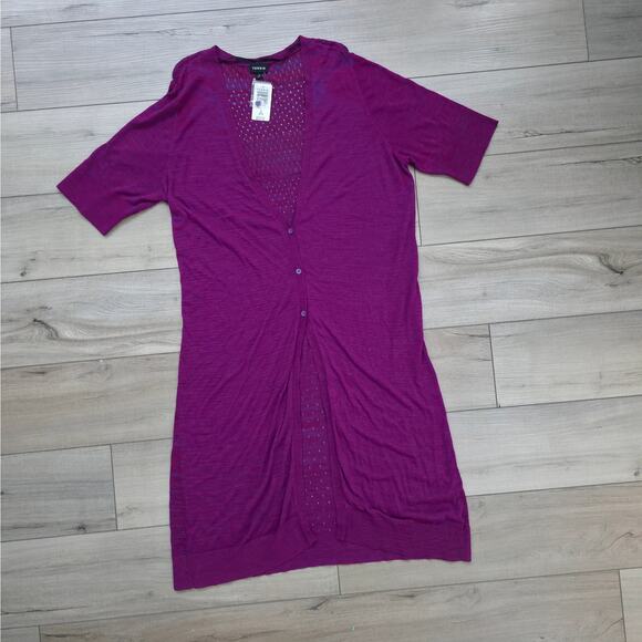 Torrid Space-Dye Pink Duster V-Neck Button-Front Cardigan Sweater Women Sz 2X - Picture 11 of 13